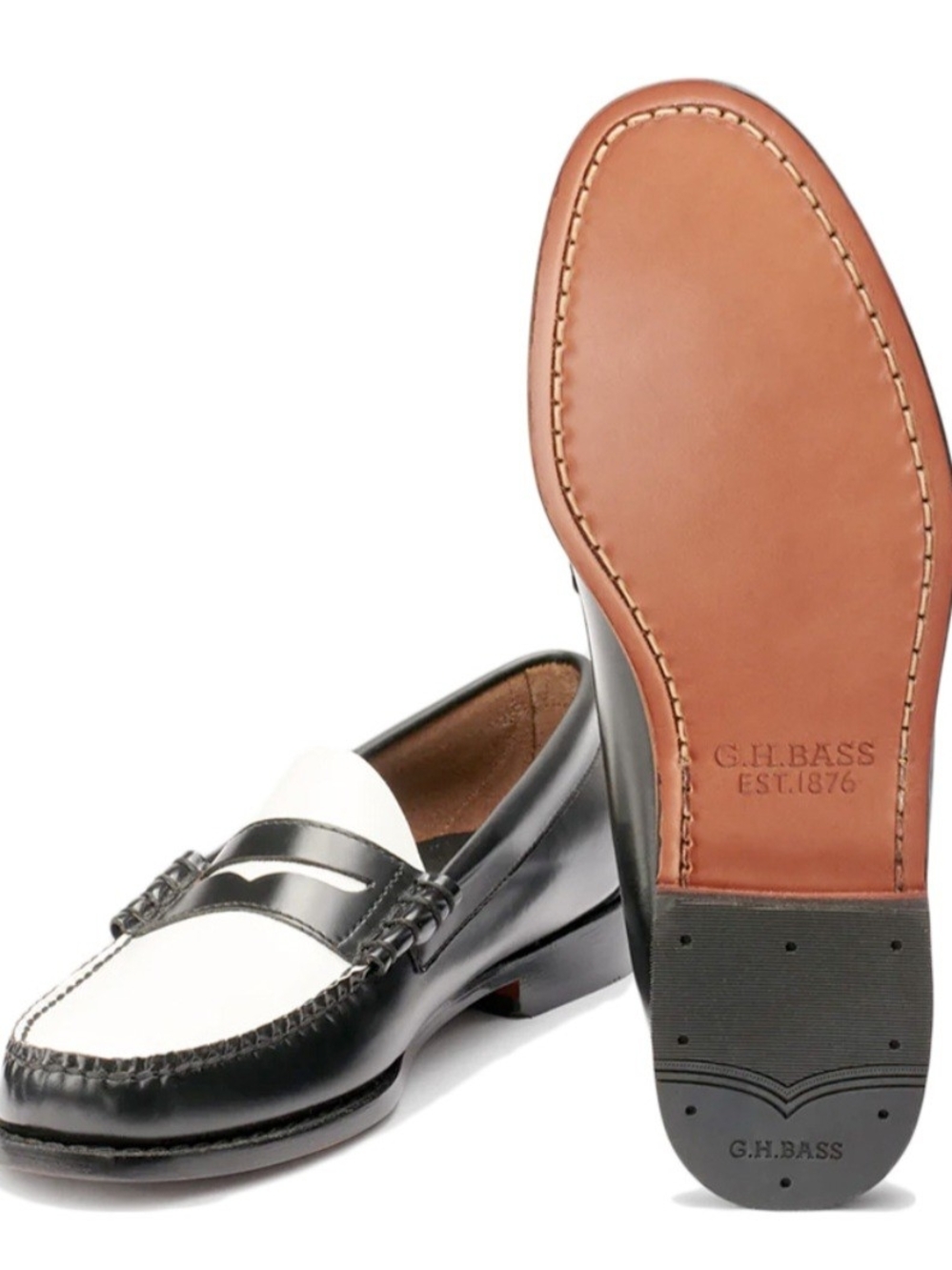 G.H. Bass Larson Weejun Black/White Men’s Sz. 8.5 D